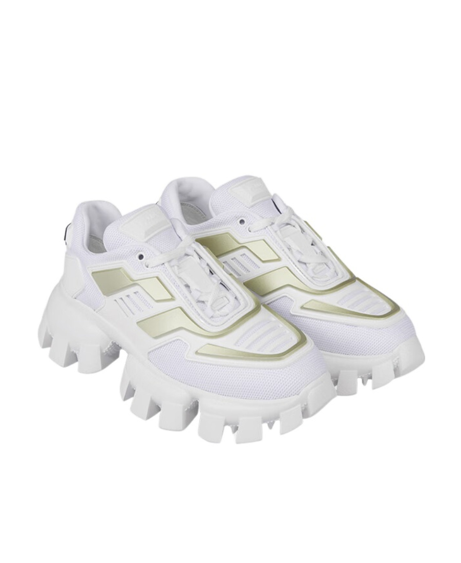 Prada Logo Casual Sports Shoes In White