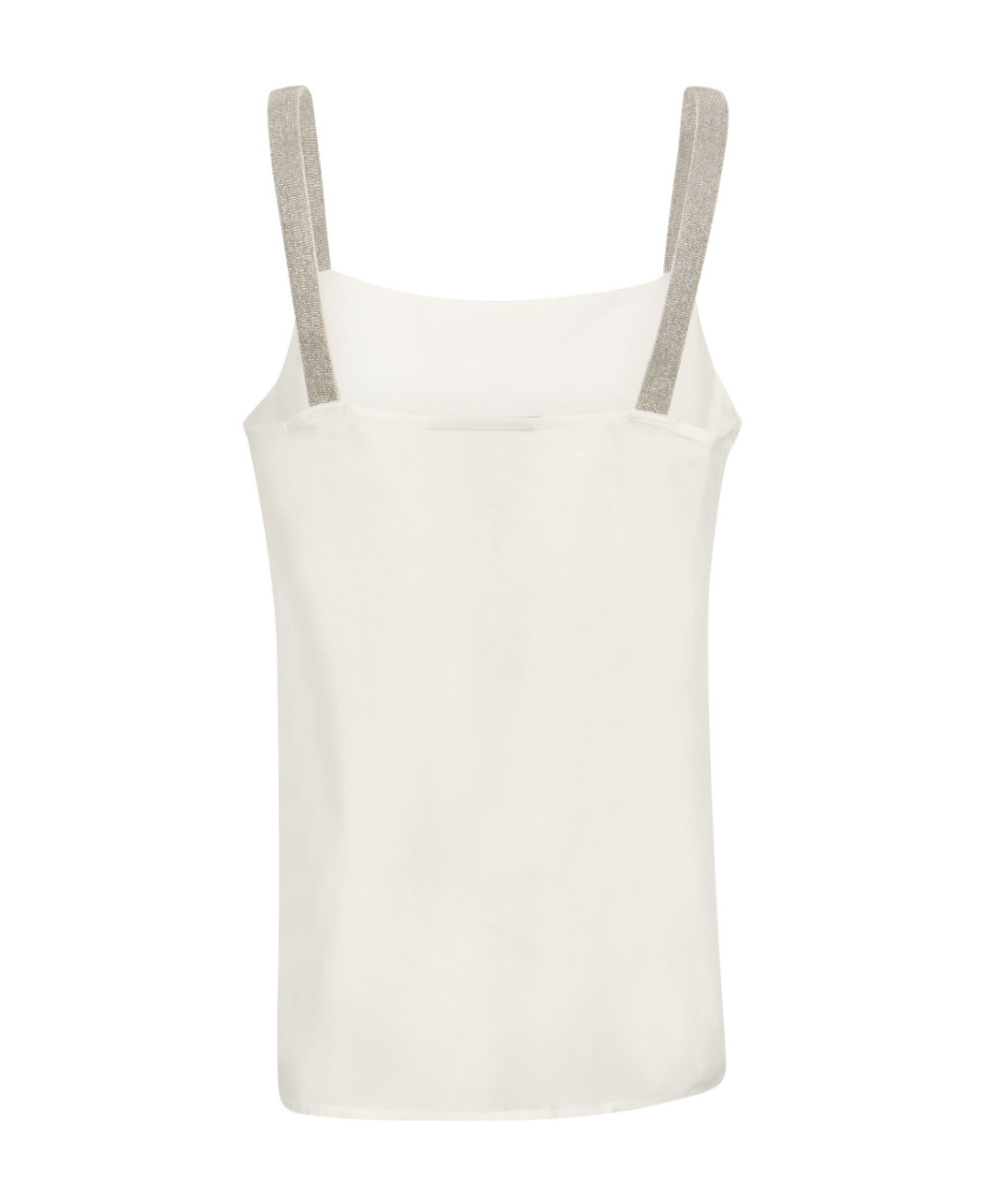 Fabiana Filippi Embellished Strap Tank Top In White