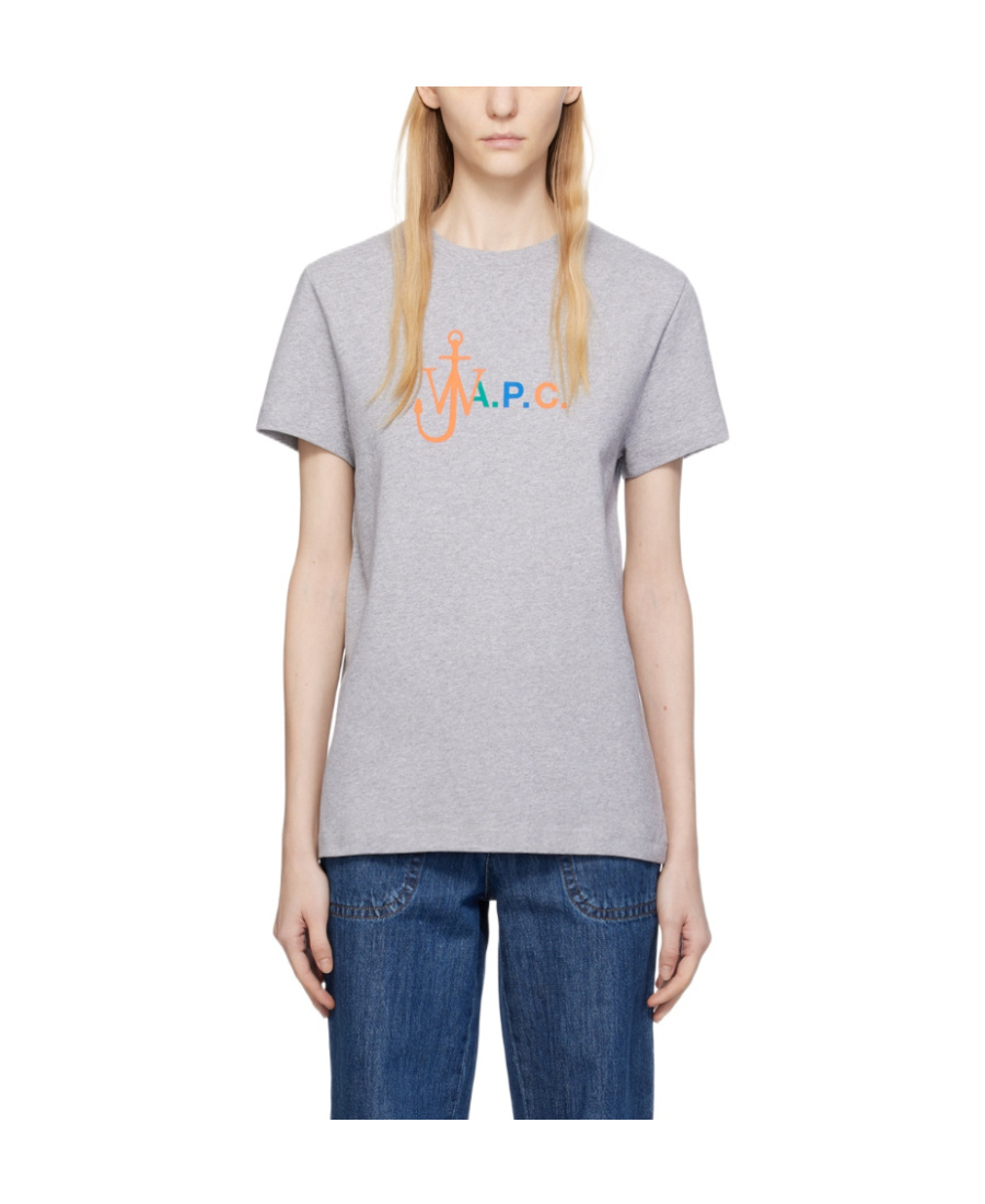 Apc T-shirt With Round Neck And Short Sleeves In White