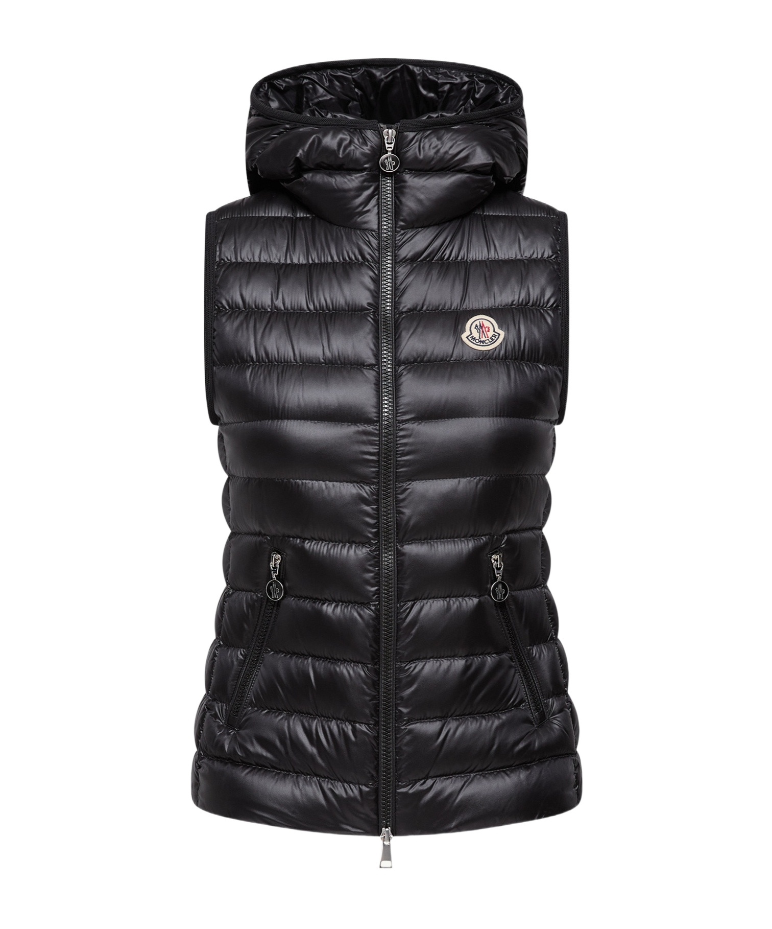 Moncler Glycosse Hooded Down Vest In Black