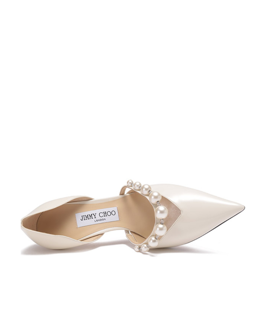 Jimmy Choo Aurelie 85 Heels In White