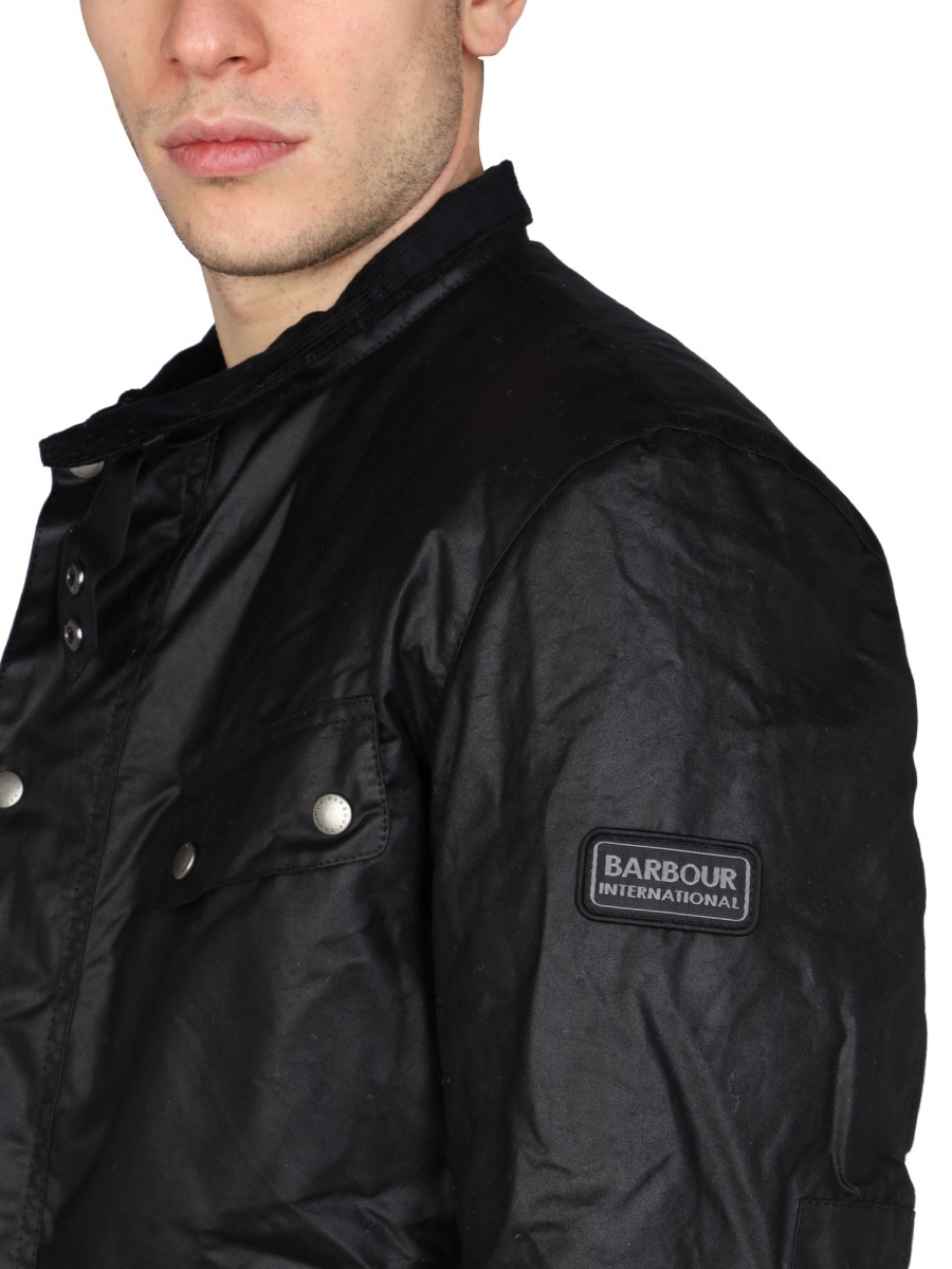 Shop Barbour Long-sleeved Casual Jacket In Black