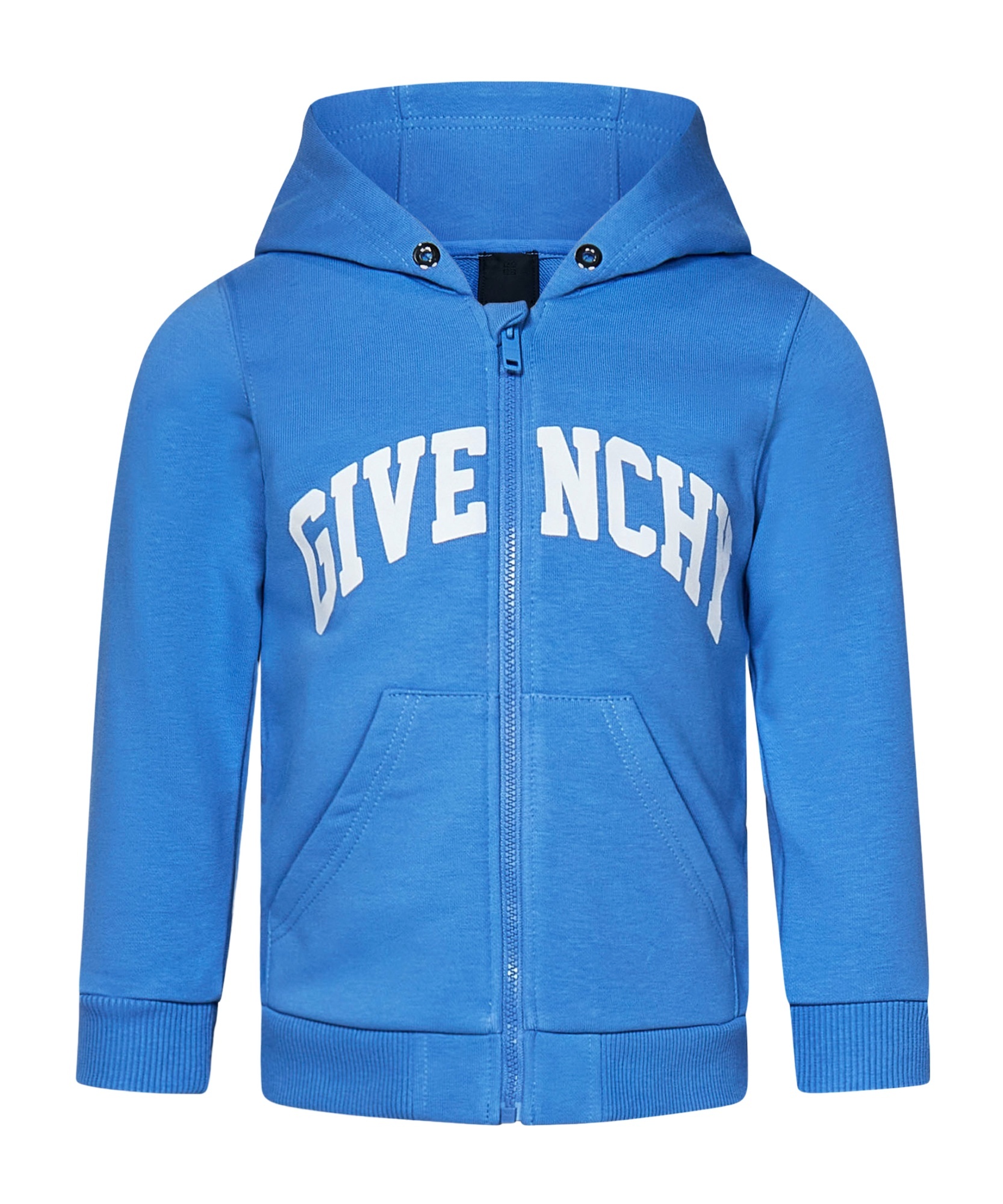 Givenchy Jersey Zip-up Hoodie In Blue