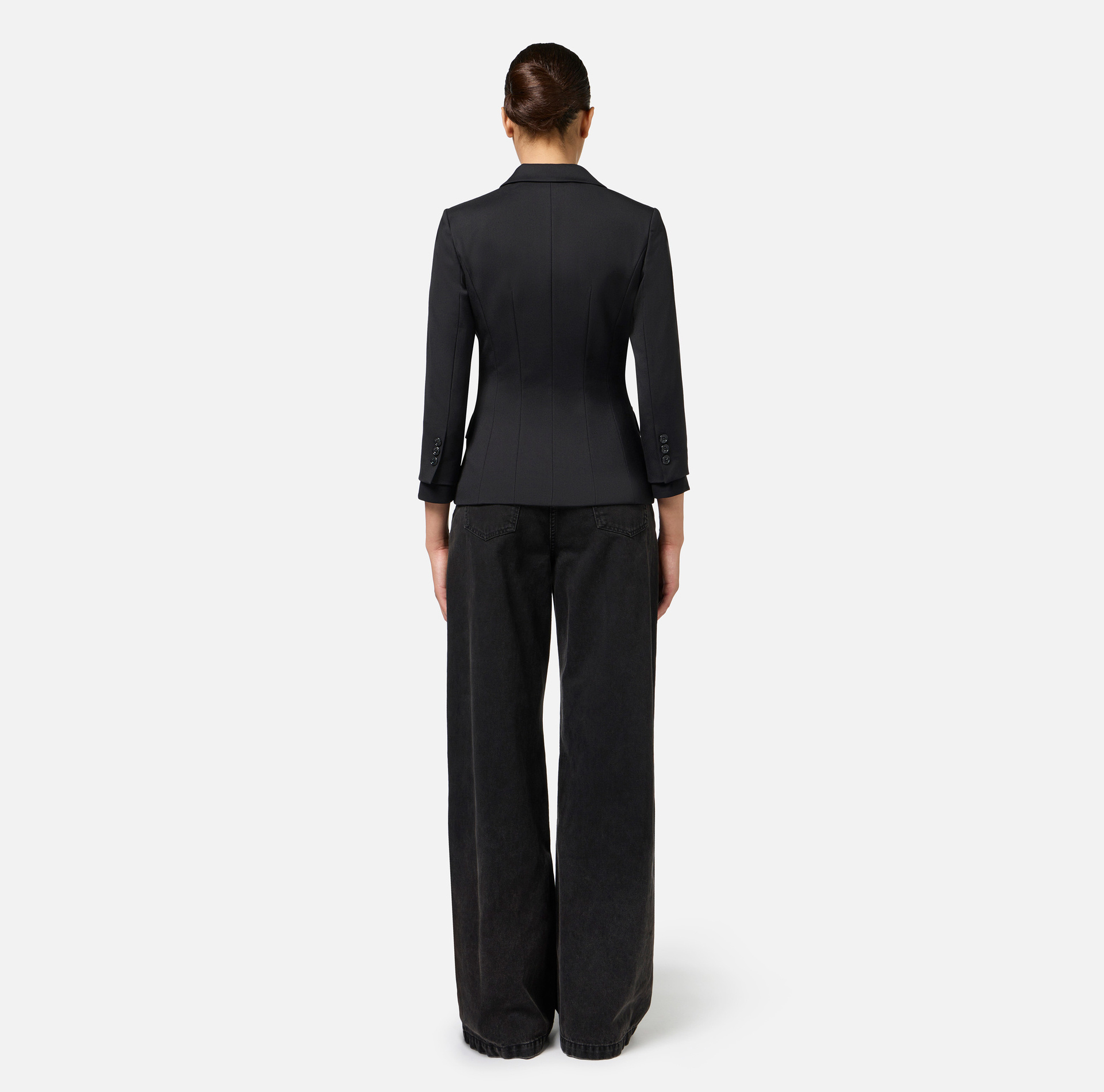 Elisabetta Franchi Single-breasted Crepe Blazer In Green
