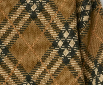 Burberry Brown Check Jumper In Wool And Mohair In Brown