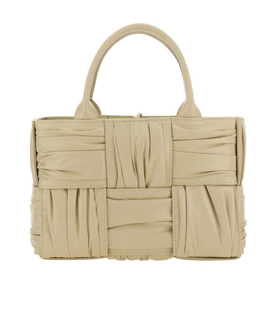BOTTEGA VENETA BOTTEGA VENETA WOVEN PLEATED TOP HANDLE TOTE BAG