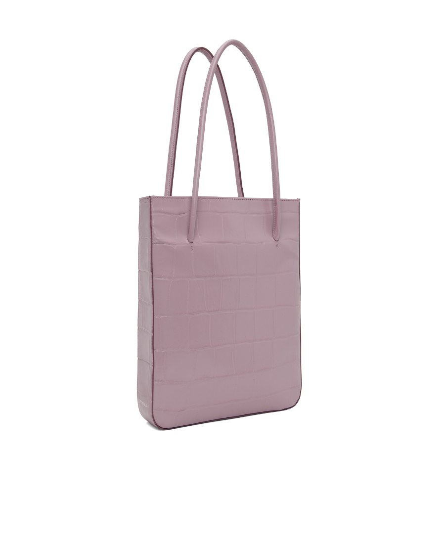 By Far Ssense Work Capsule – Purple Script Tote In Pink