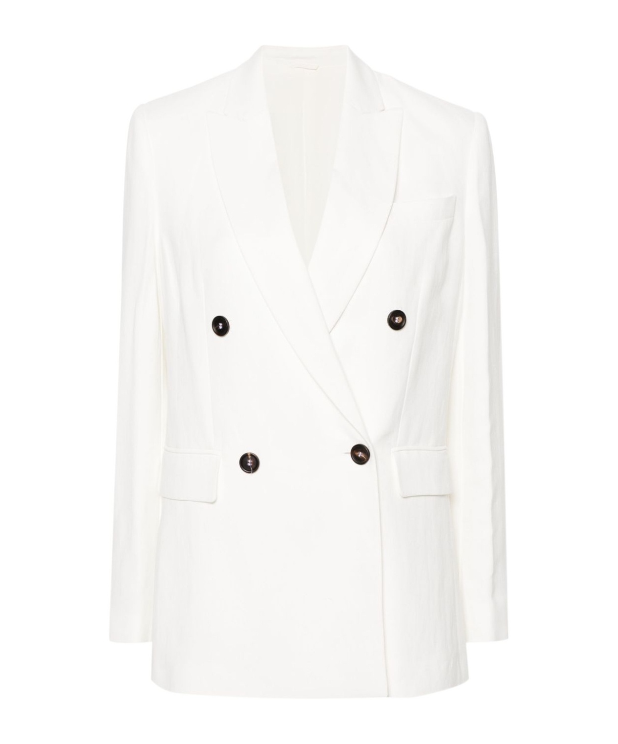 Brunello Cucinelli Peak-lapels Double-breasted Blazer In White