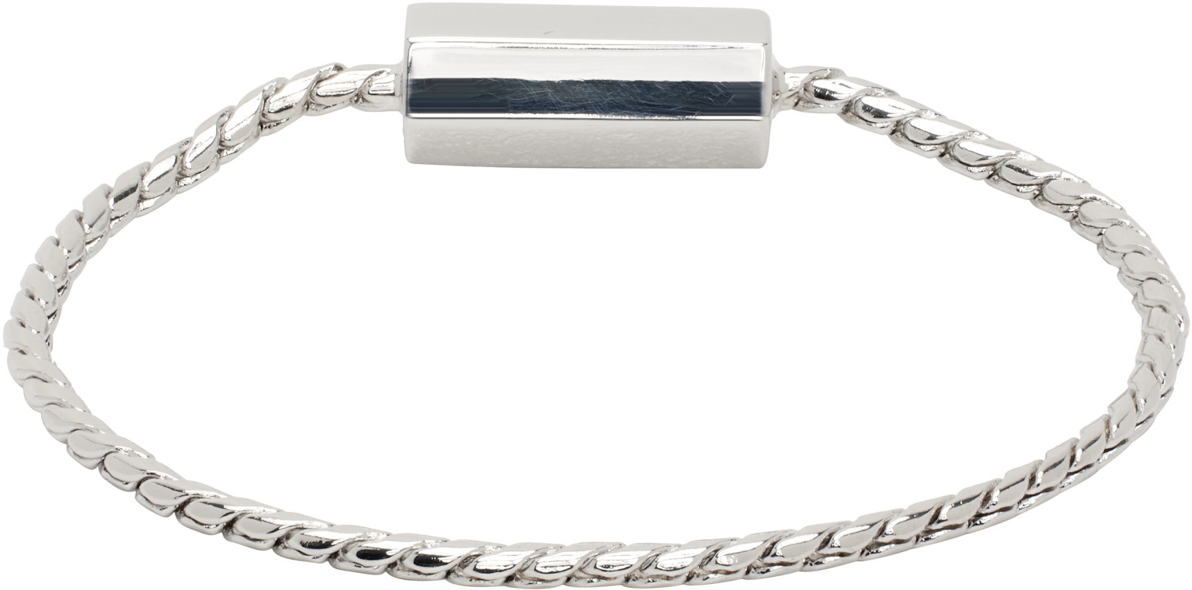 Apc Silver Angle Bracelet In White
