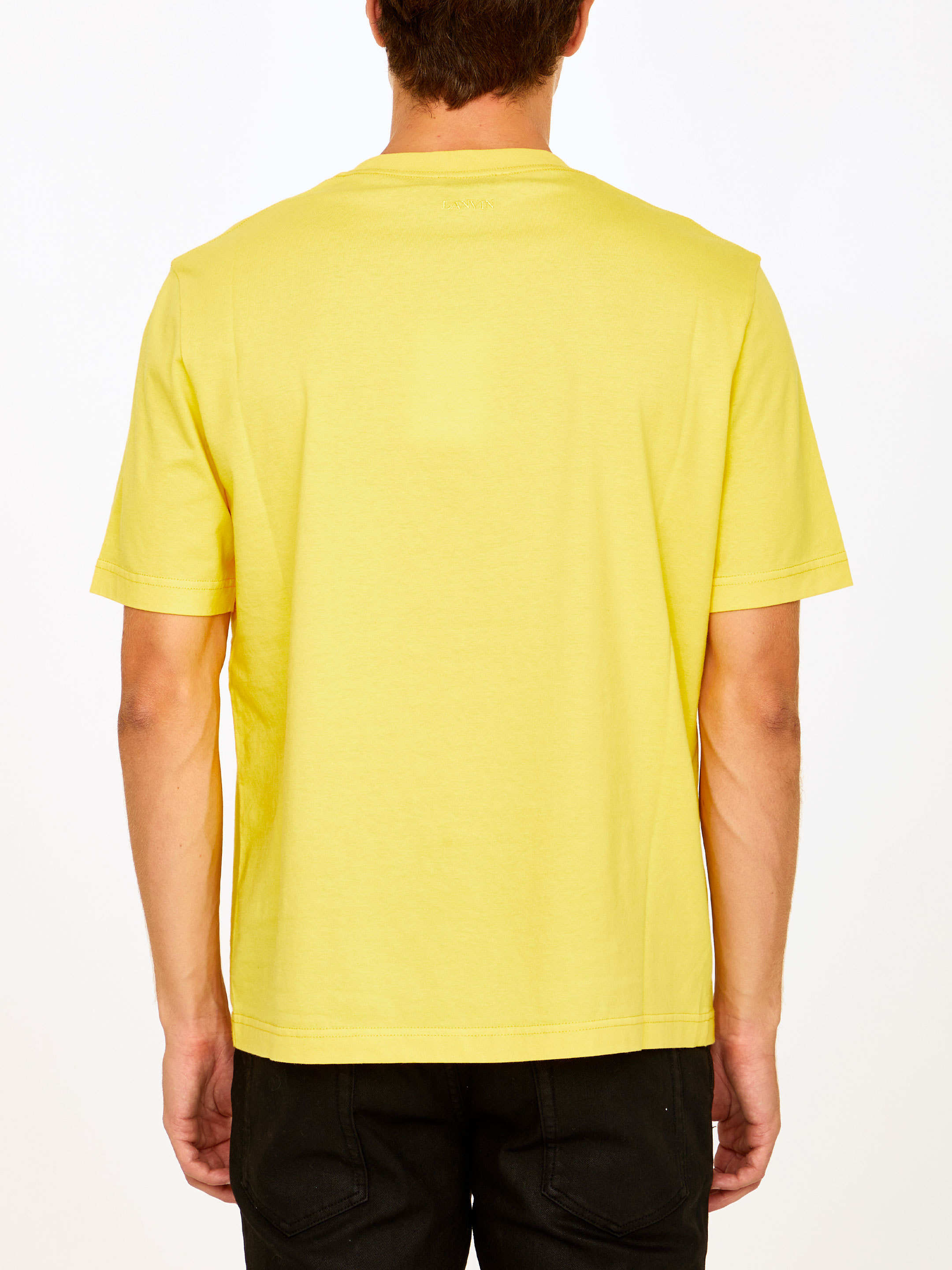 Lanvin Logo Details Short-sleeved T-shirt In Yellow
