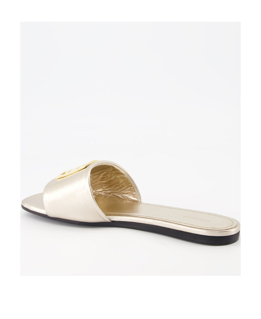 Givenchy 4g Flat Mules In 4g Lurex Embroidery In Nude