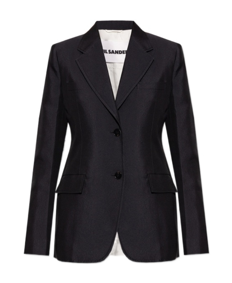 Jil Sander Tailored Single-breasted Blazer In Black
