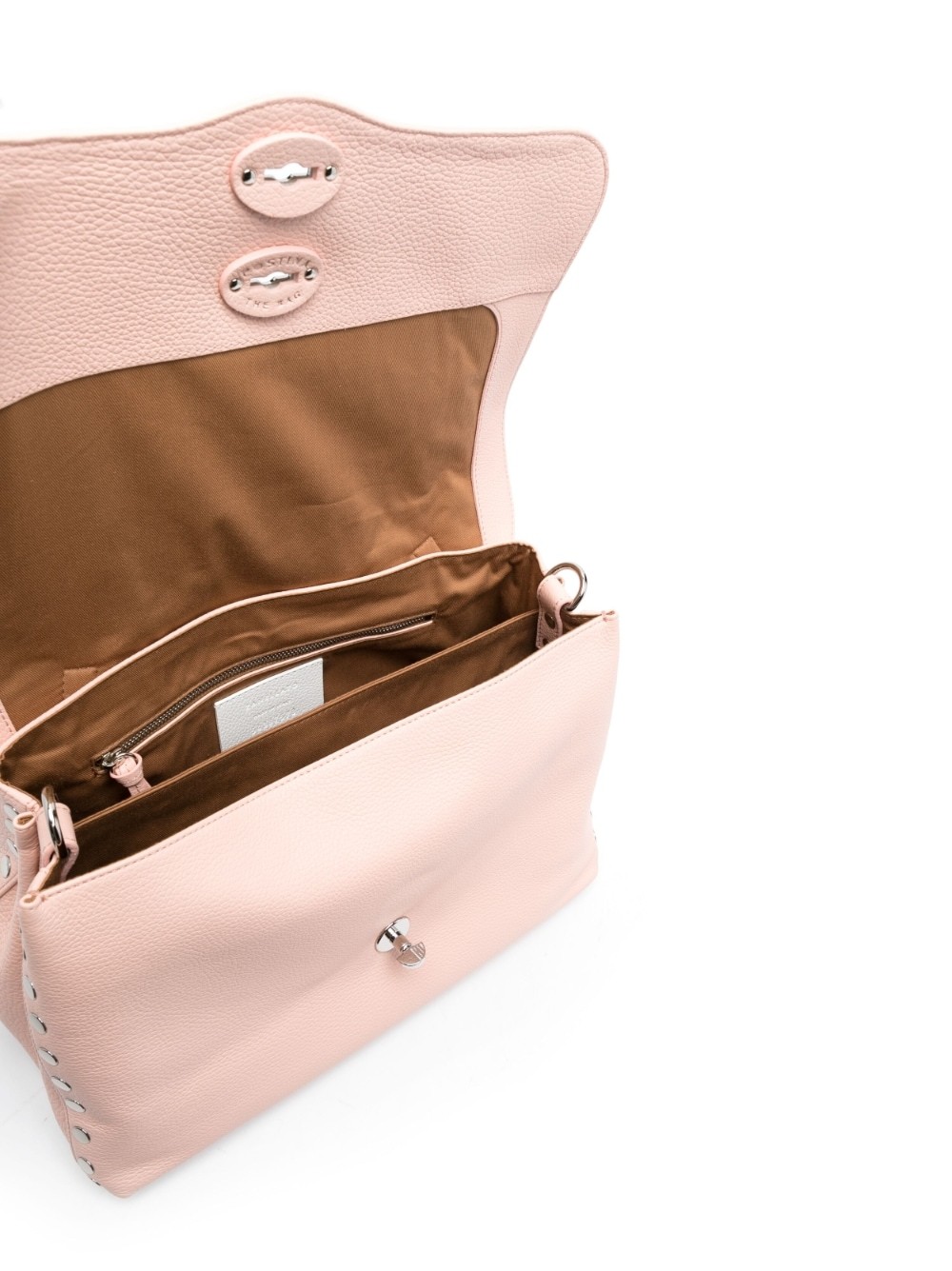 Zanellato Small Leather Handbag Adjustable Strap In Nude