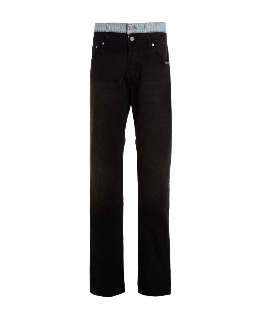 Shop Vtmnts Mid-rise Straight-leg Jeans In Black