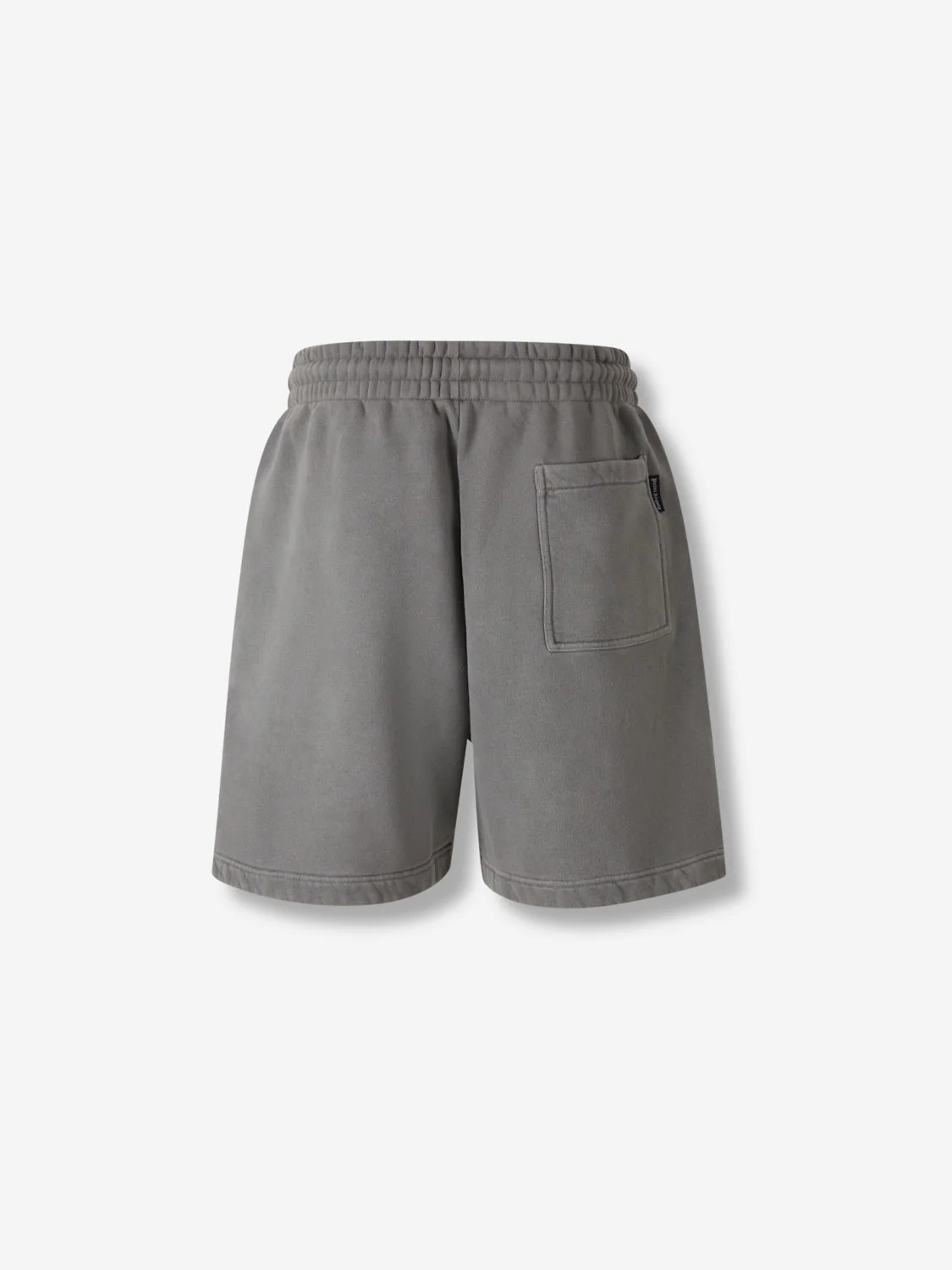 Palm Angels Logo Printed Drawstring Bermuda Shorts In Gray