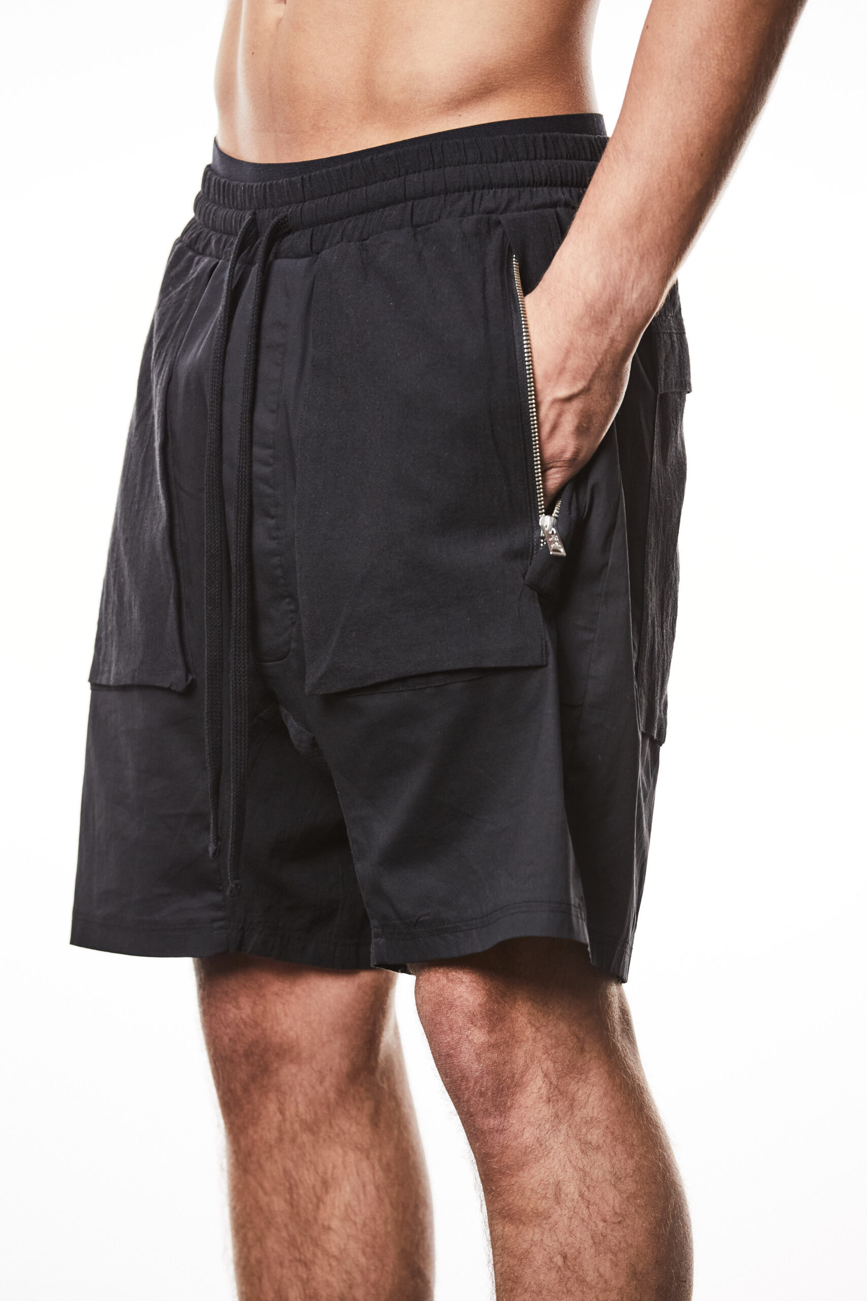Thom Krom Drawstring Shorts In Black