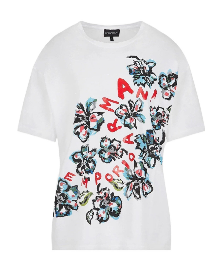 EMPORIO ARMANI LOGO-PRINT CREWNECK T-SHIRT