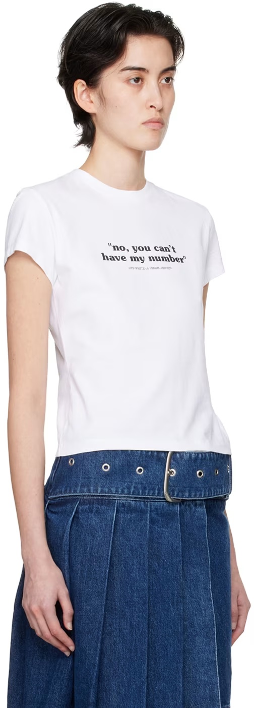 Off-white White Printed T-shirt In White