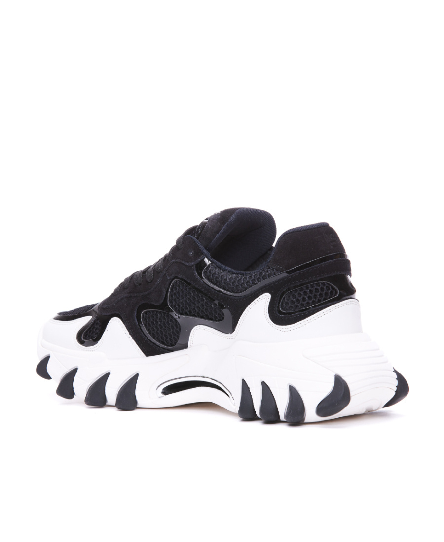 Shop Balmain B-east Trainers In Leather, Suede And Mesh In Black