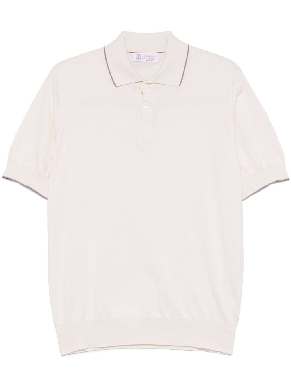 Brunello Cucinelli Contrasting-trim Polo Shirt In White