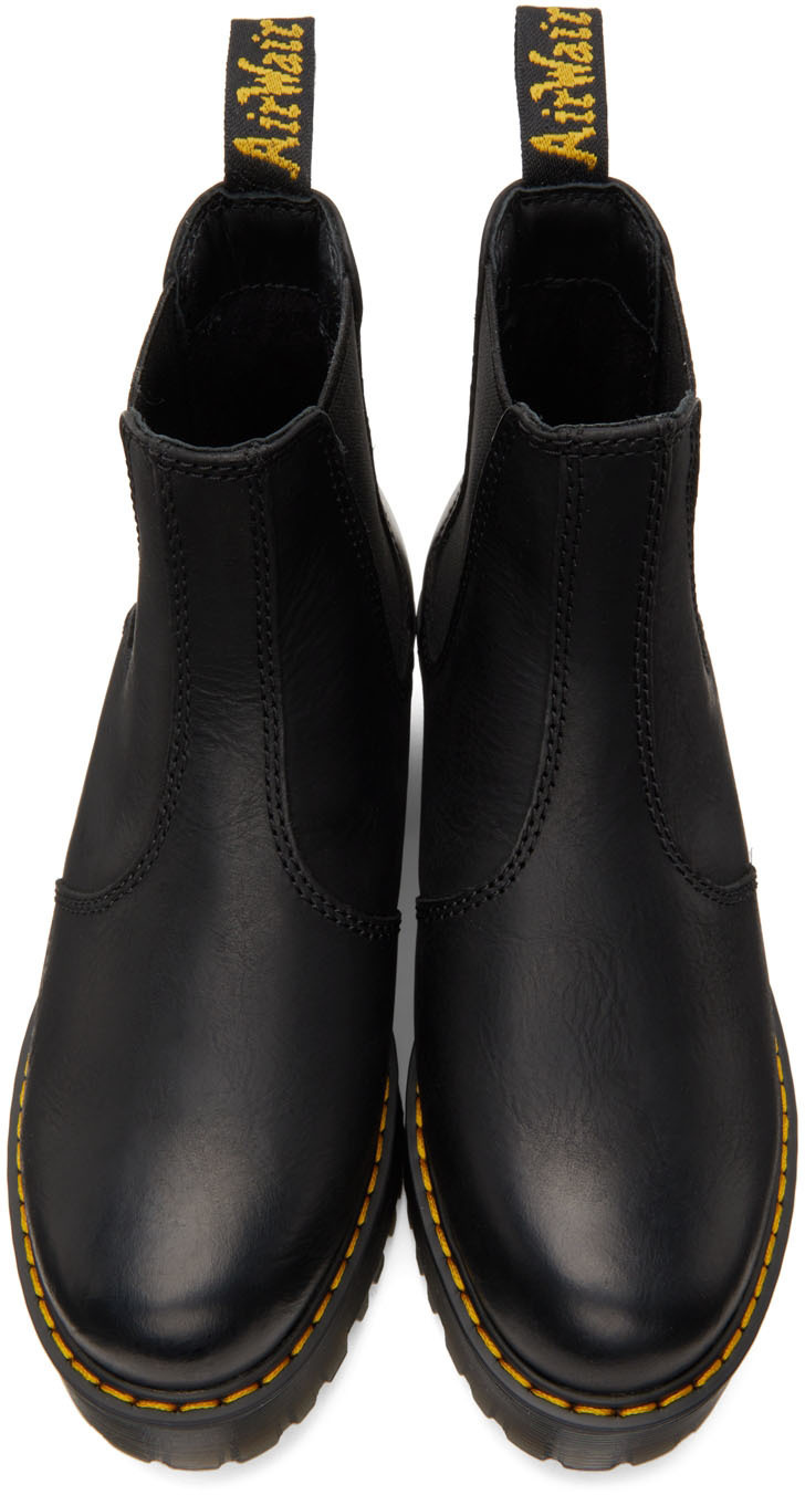 Dr. Martens' Black Round Head And Ankle Boots In Black