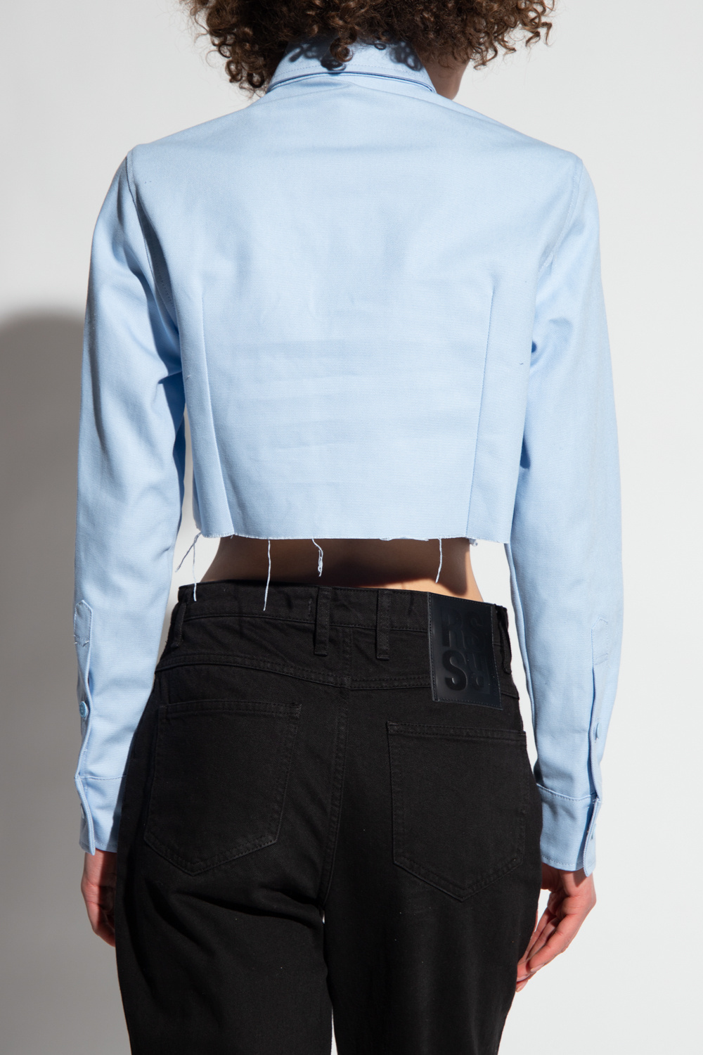 RAF SIMONS CROPPED COTTON SHIRT