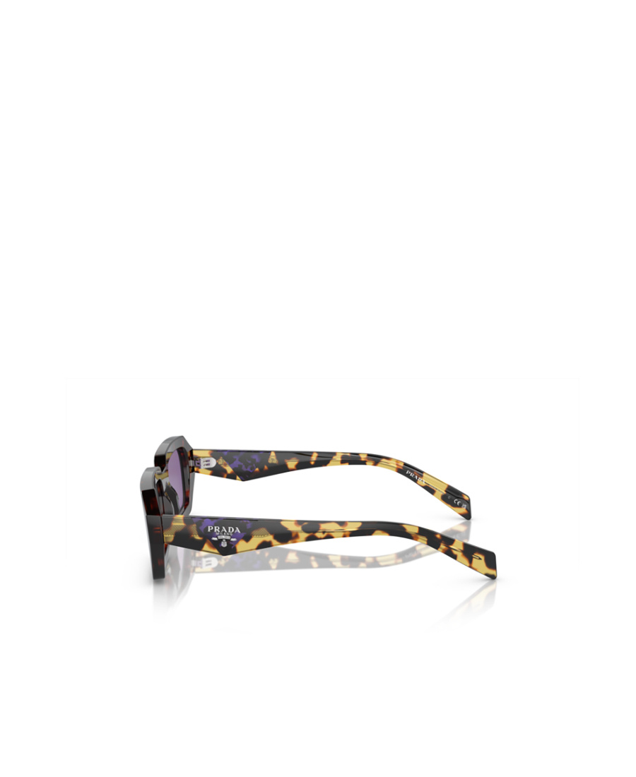 Prada Tortoiseshell-effect Rectangular Sunglasses In Purple