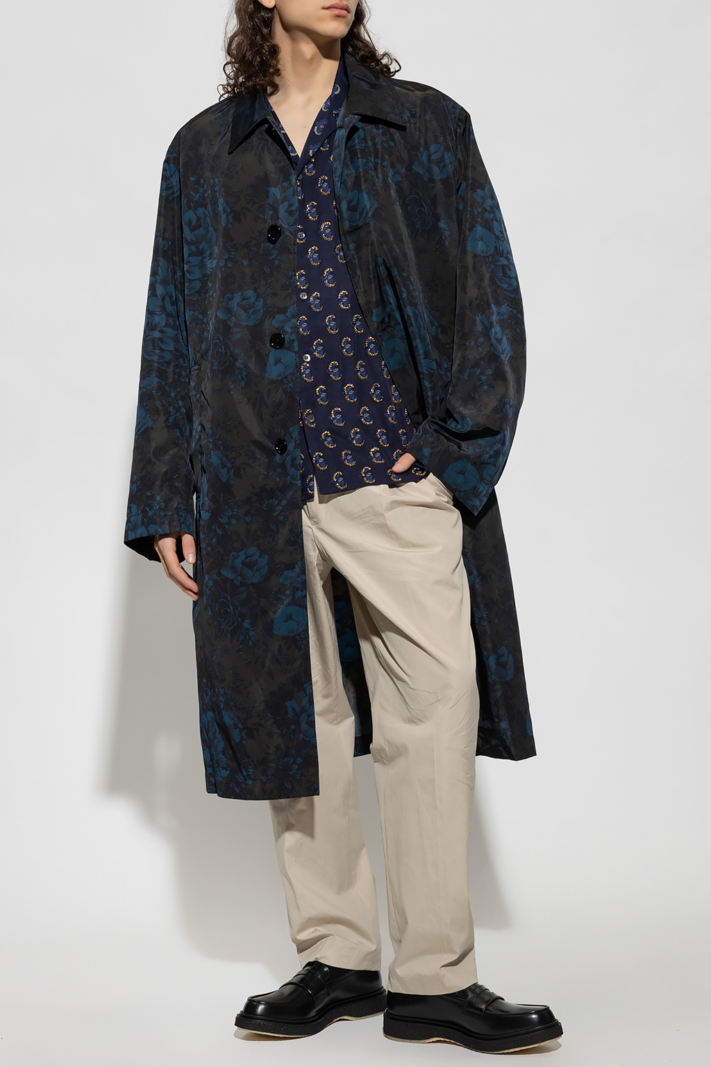 Dries Van Noten Carltone Camp-collar Embellished Voile Shirt In Black