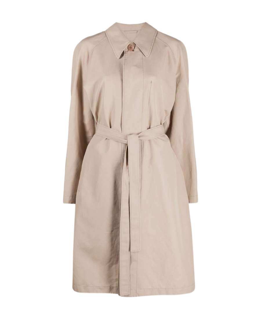 Lemaire Belted Trench Coat In Nude