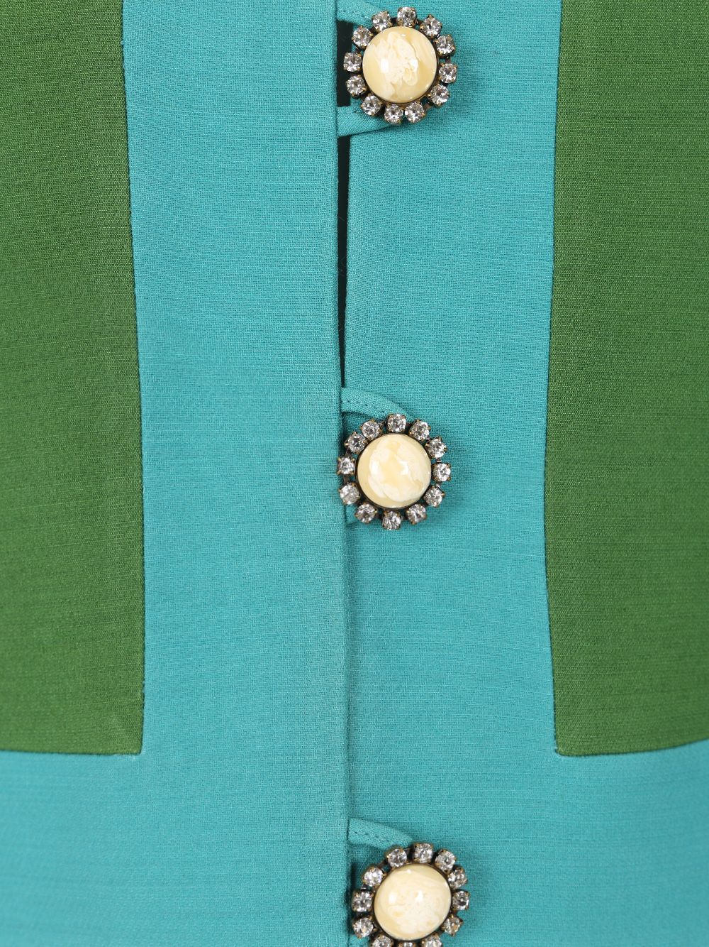 Valentino Short Green And Turquoise Jacket In Nude