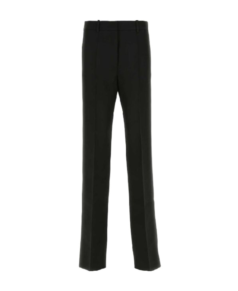 Shop Valentino High-waisted Wide-leg Trousers In Black