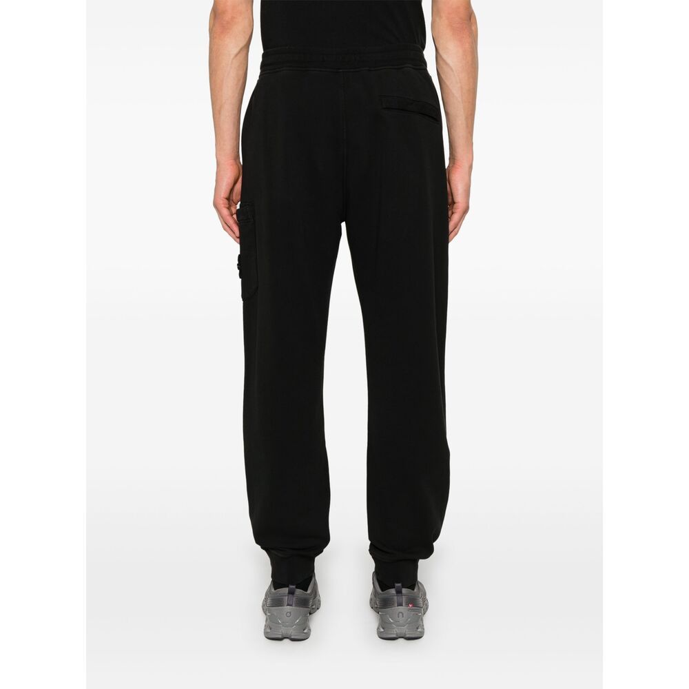 Stone Island Classic Badge Sweatpants In Black
