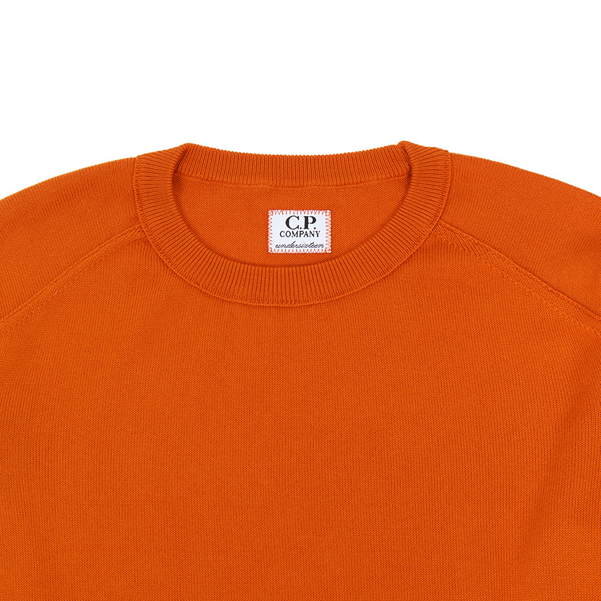 C.p. Company Logo-plaque Cotton Sweatshirt In Orange