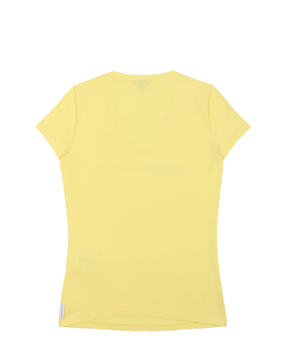 Shop Armani Jeans V-neck Logo T-shirt In Yellow
