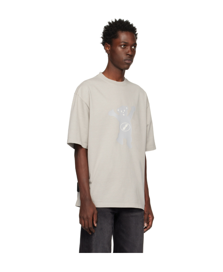 We11 Done Teddy-bear Print Oversize T-shirt In White
