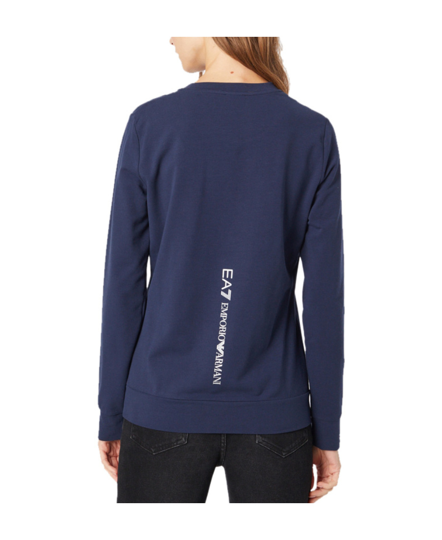 EMPORIO ARMANI NAVY BLUE LOGO SWEATER
