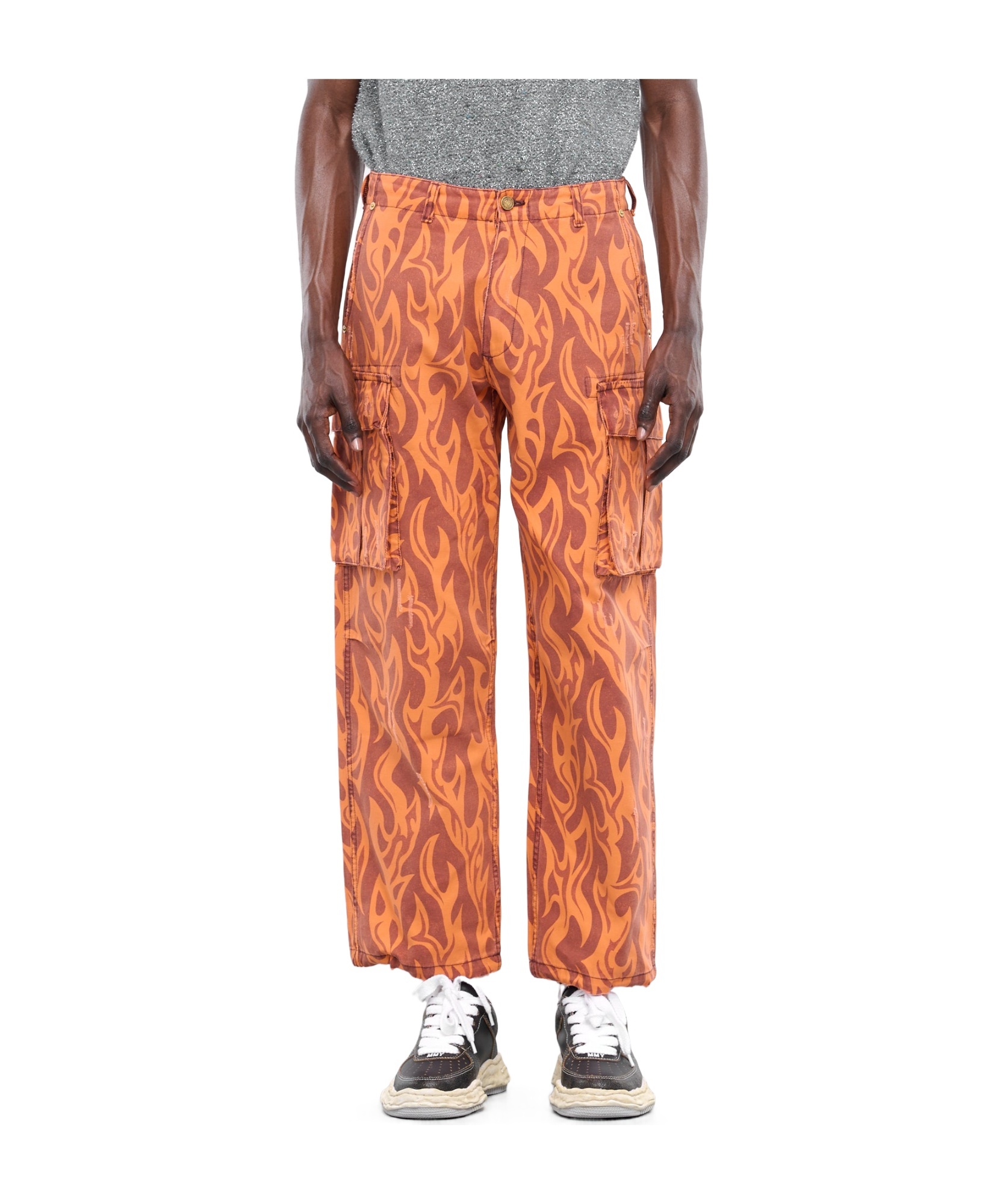 Erl Elastic Waist Overalls In Multicolor