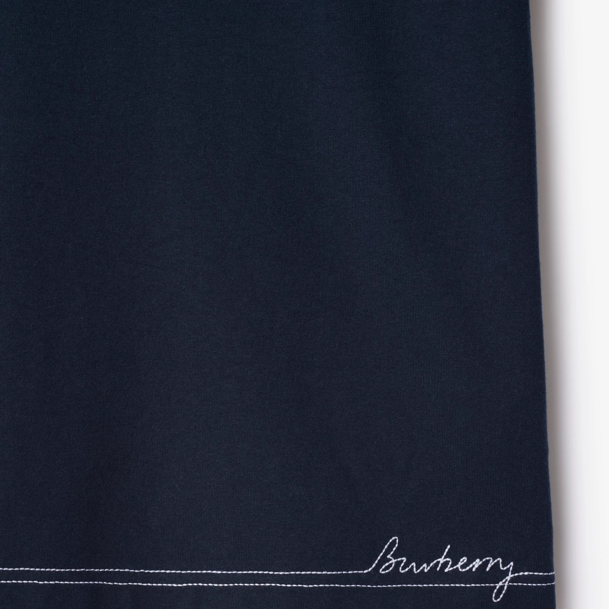 Burberry Contrast-stitching Cotton T-shirt In Storm