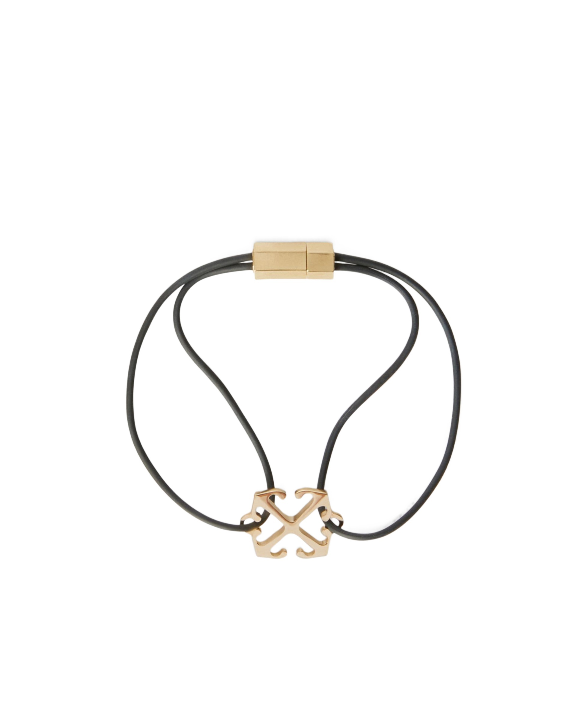Off-white Arrow Rubber Bracelet In Black