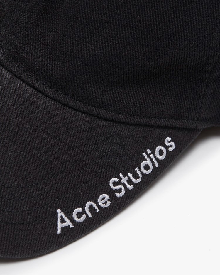 Acne Studios Logo Hat In Black