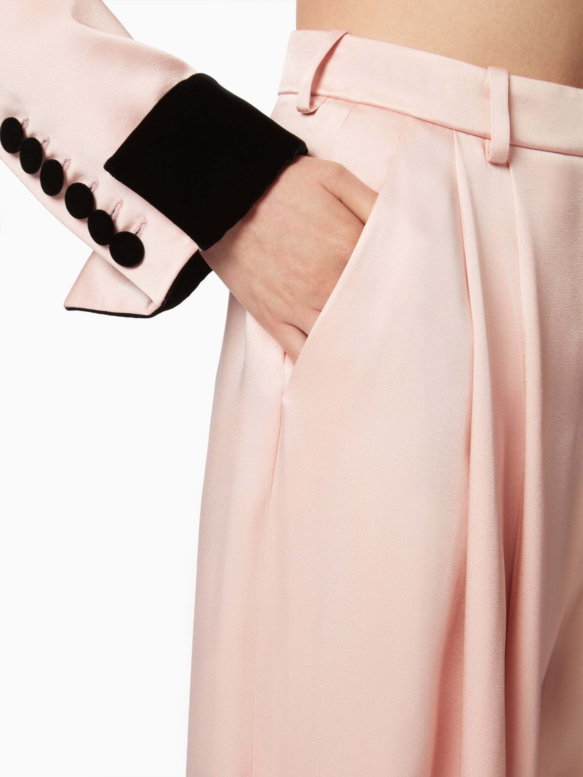 Nina Ricci Pleated Wide-leg Pants In Pink