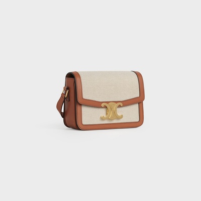 Celine Small Triomphe Shoulder Bag In Brown