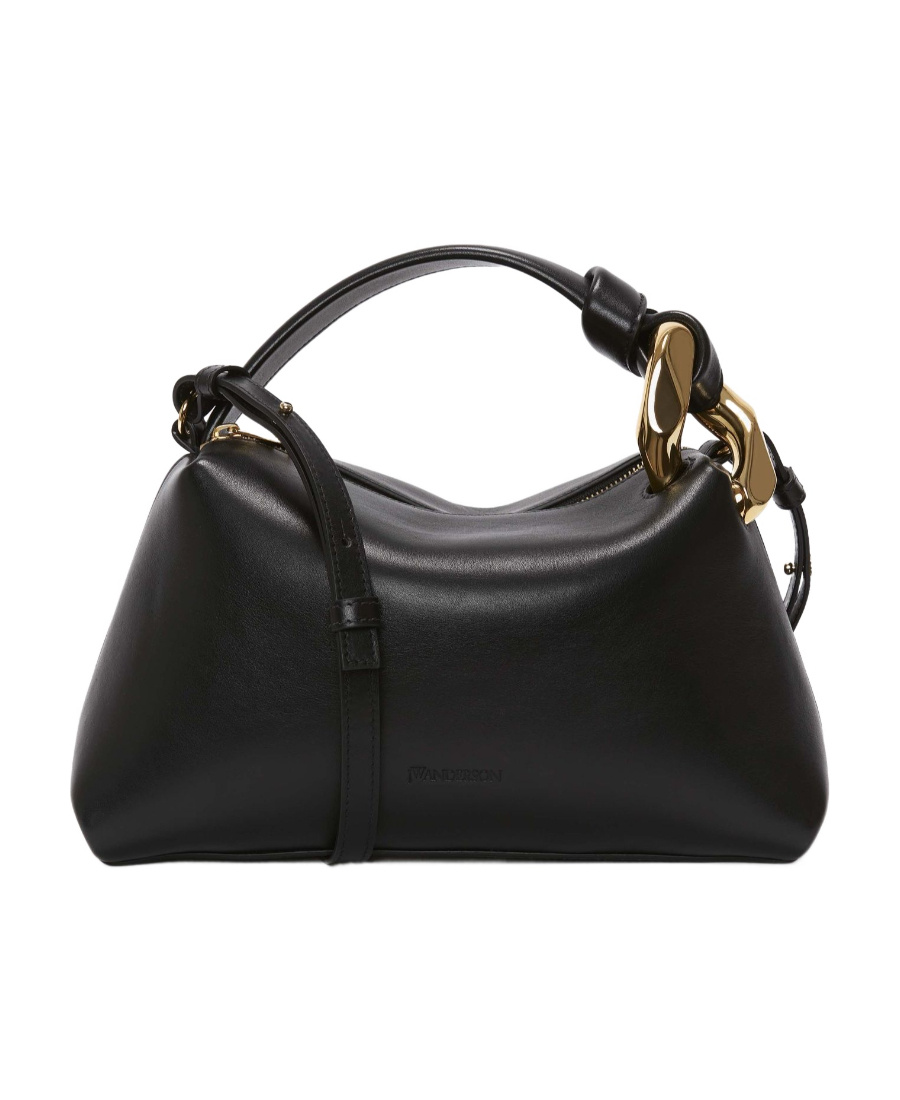 Shop Jw Anderson Corner Leather Bag In Black