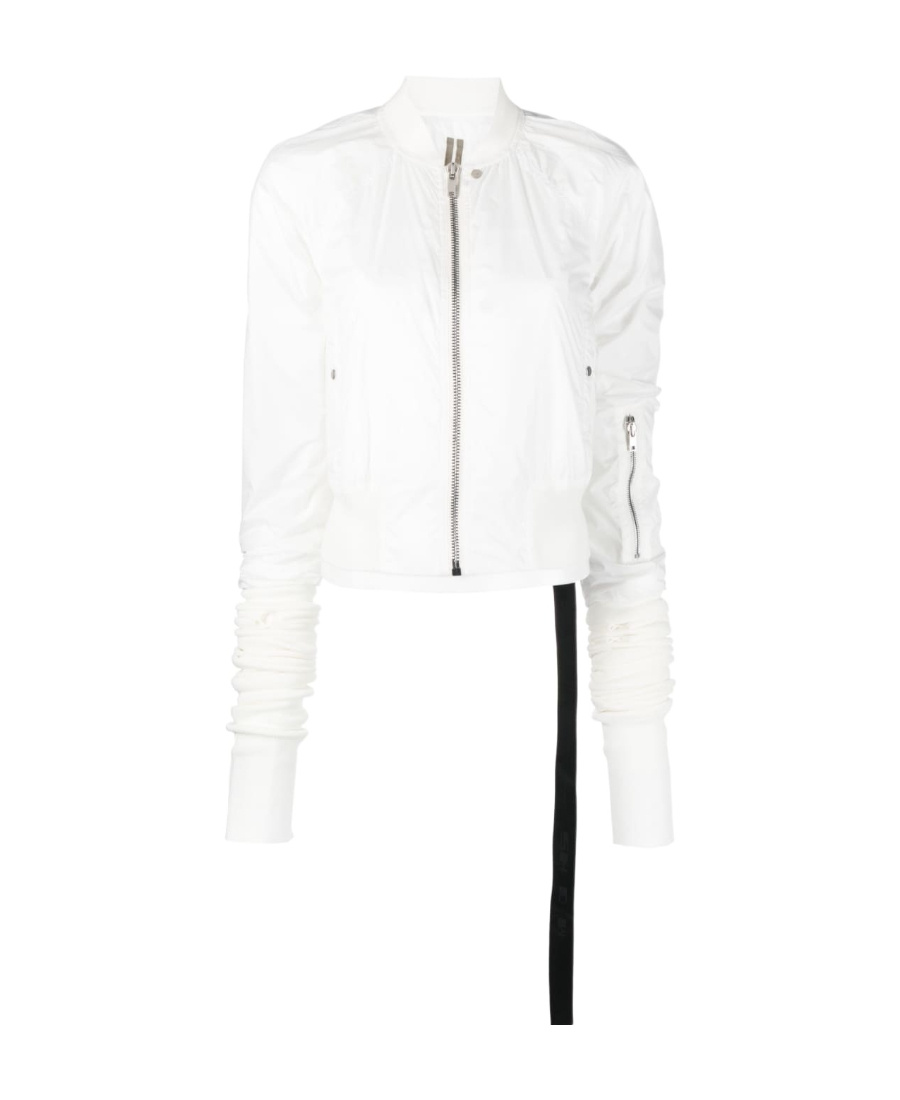 Rick Owens Drkshdw Gauntlet Faun Bomber Jacket In White