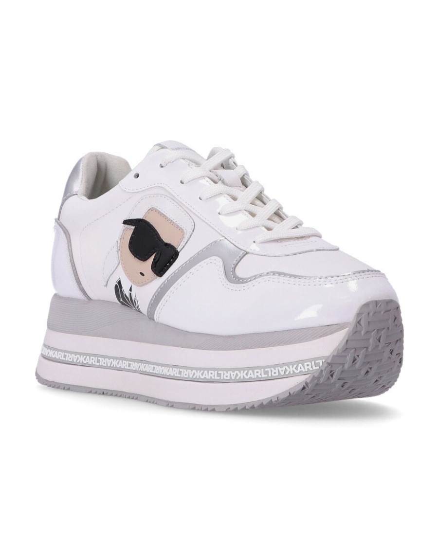 Karl Lagerfeld Velocita Ii Platform Sneakers In White