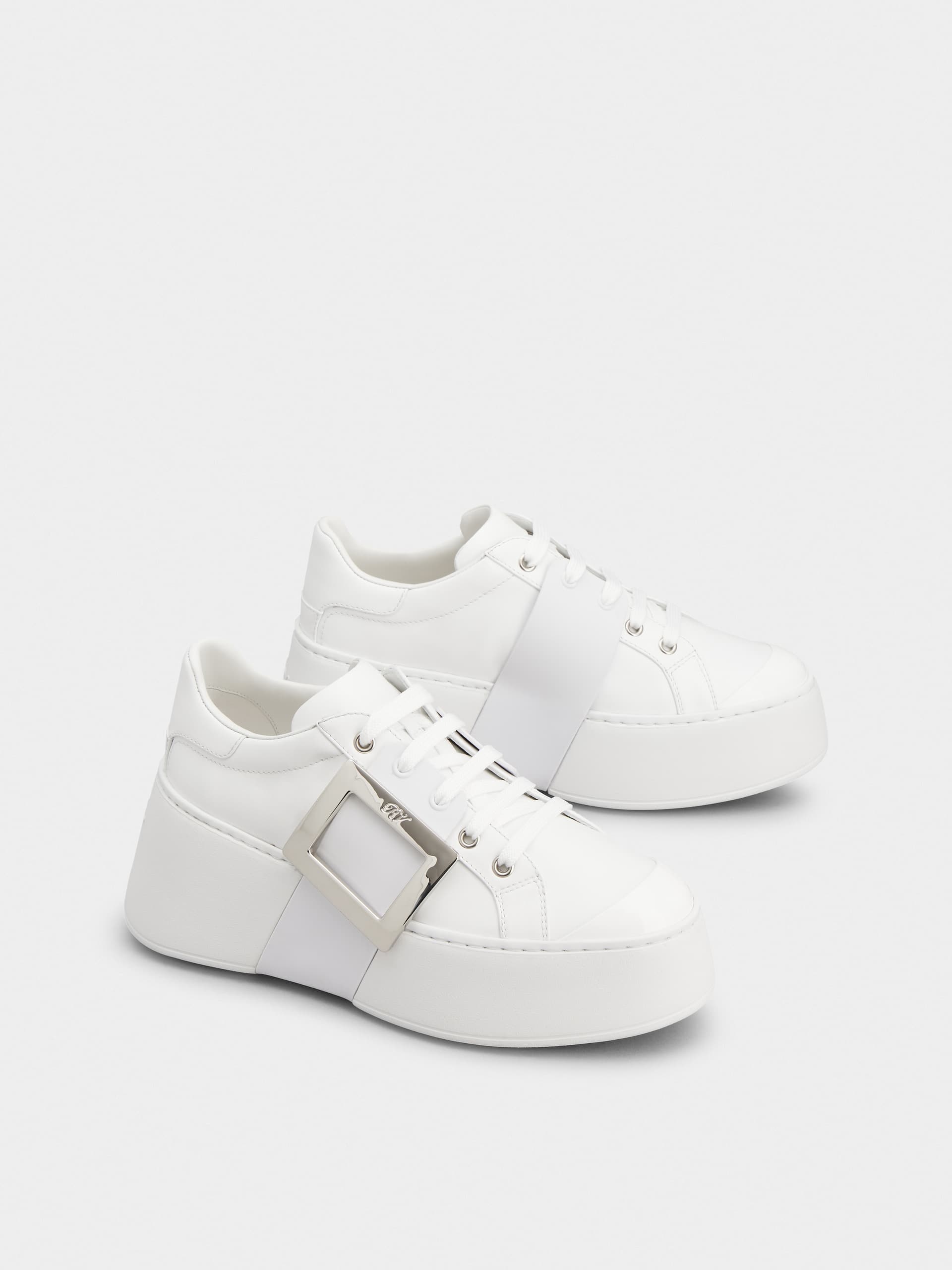 Roger Vivier High-top Sneakers With Extra Laces In White