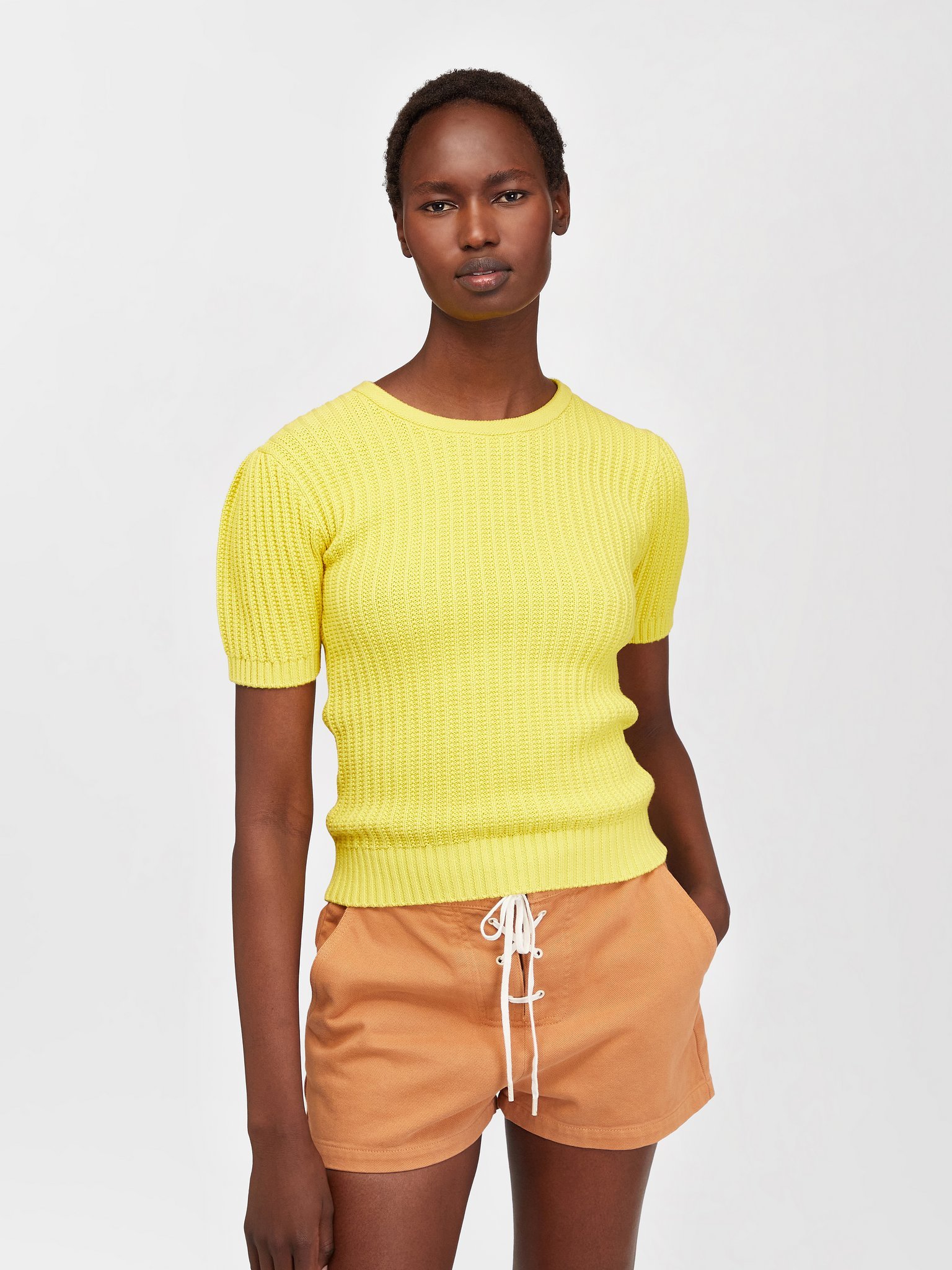 See By Chloé Round Neck Sweater In Yellow