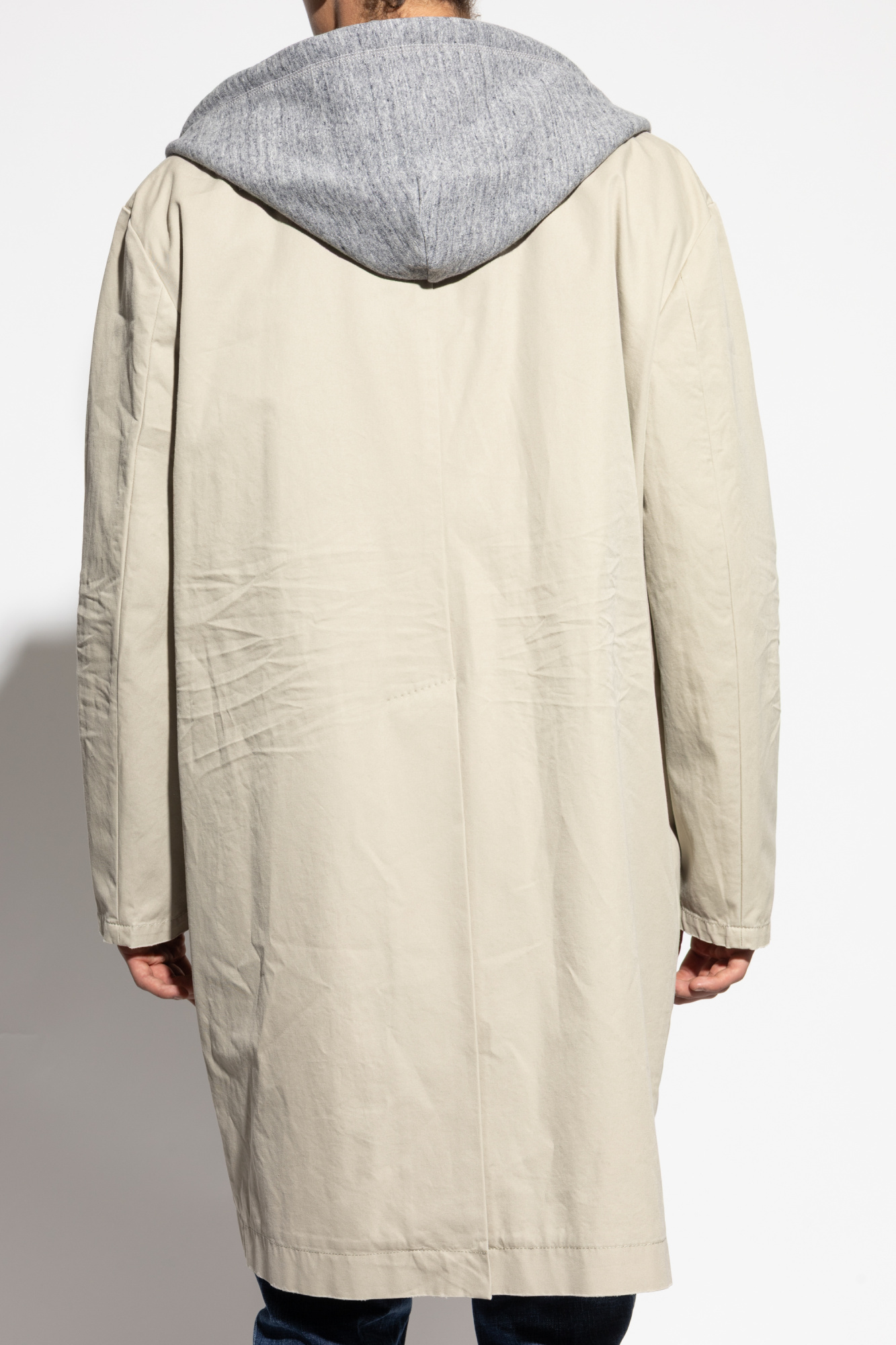Dsquared2 Hooded Coat With Drawstring And Pockets In Multi