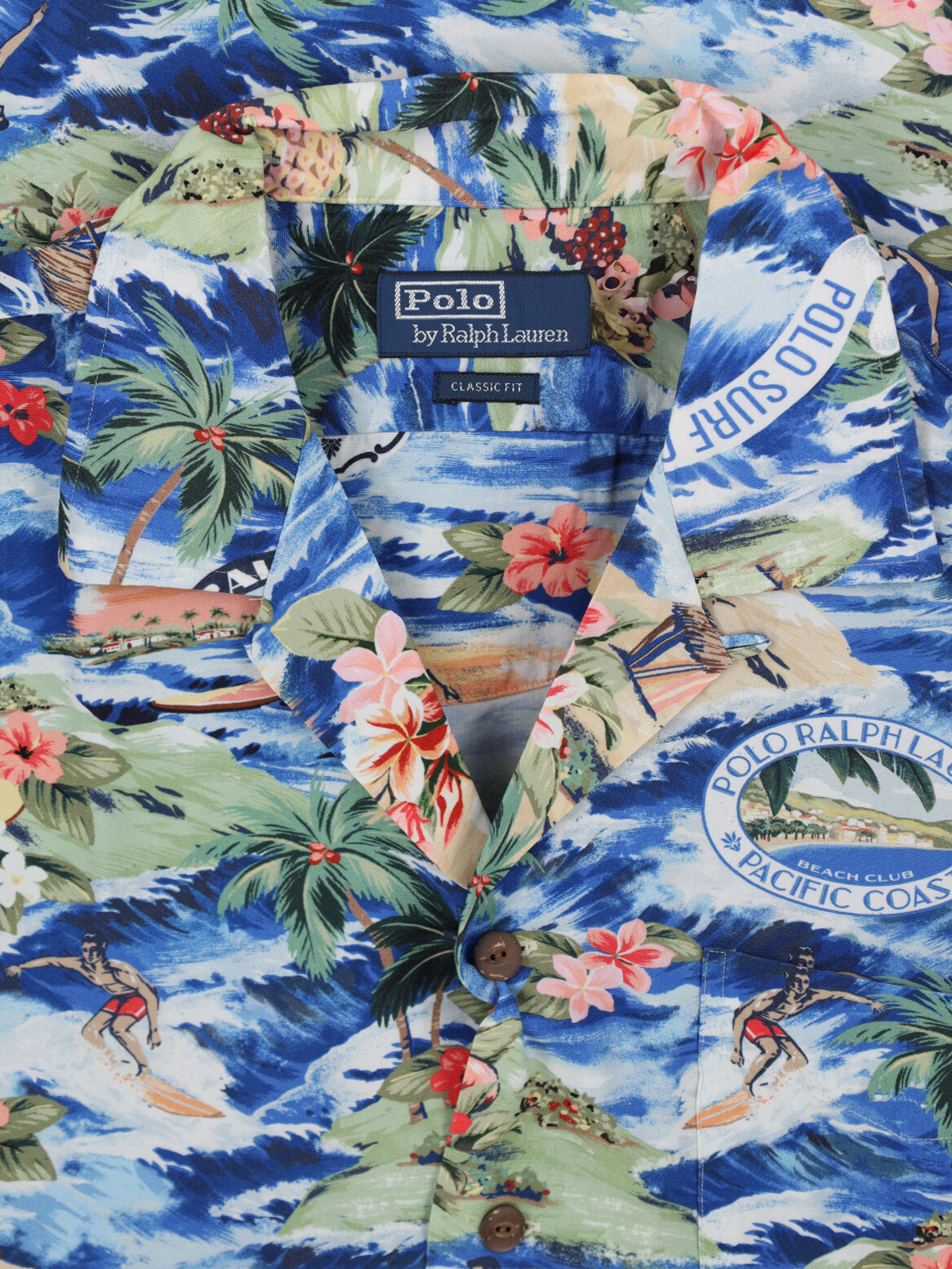 Polo Ralph Lauren Short Sleeve Tropical Print Lightweight Shirt In Multicolor