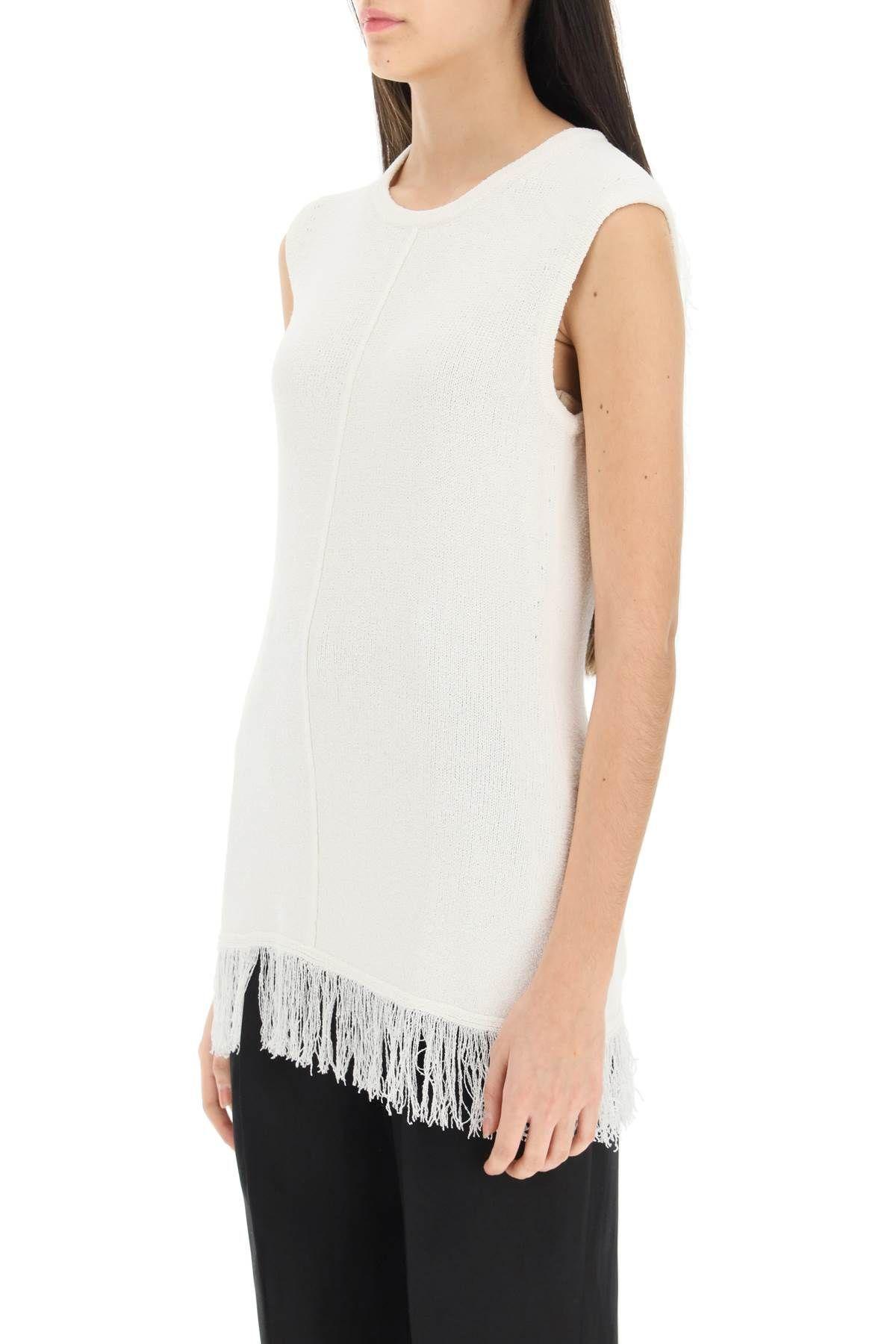 LOULOU STUDIO LOULOU STUDIO FRINGED KNIT TANK TOP 